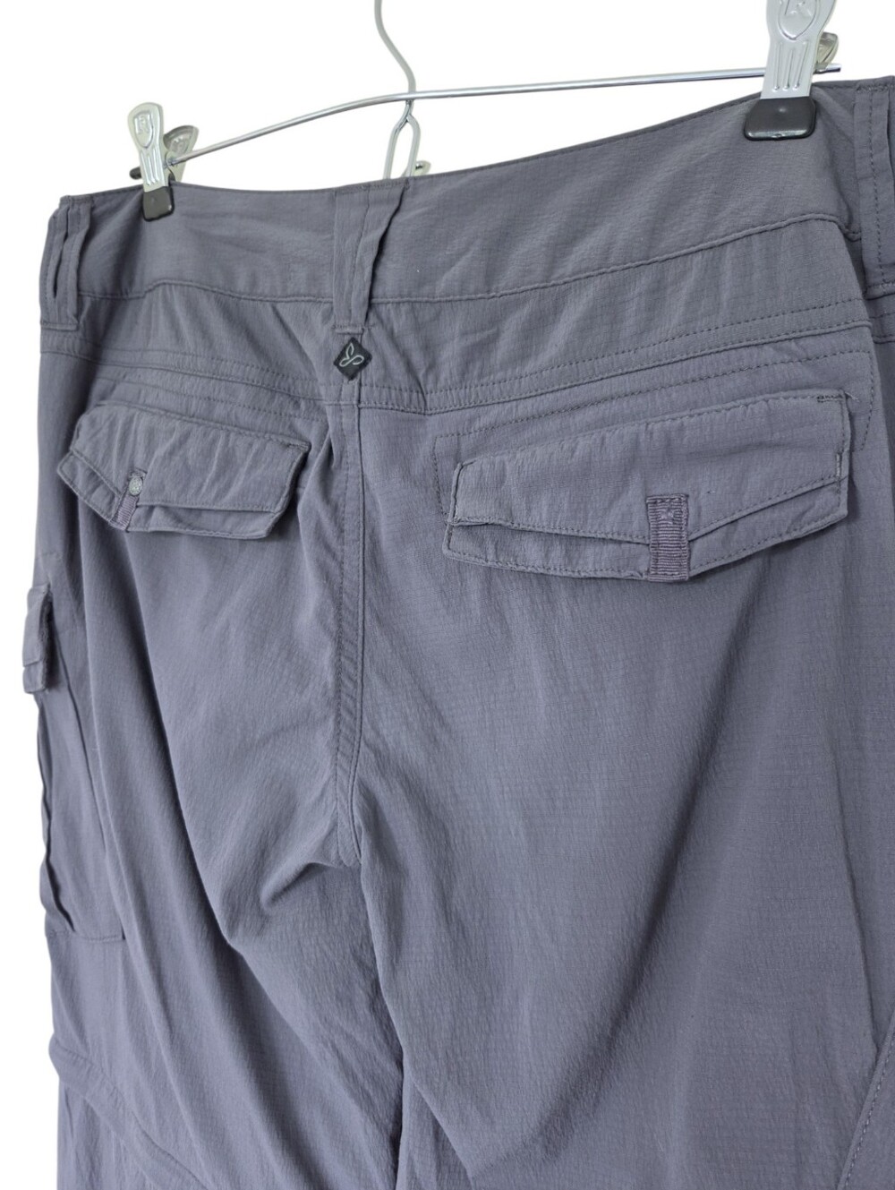 prAna Sage Convertible Pant Women 6 Grey Ripstop - Picture 9 of 15